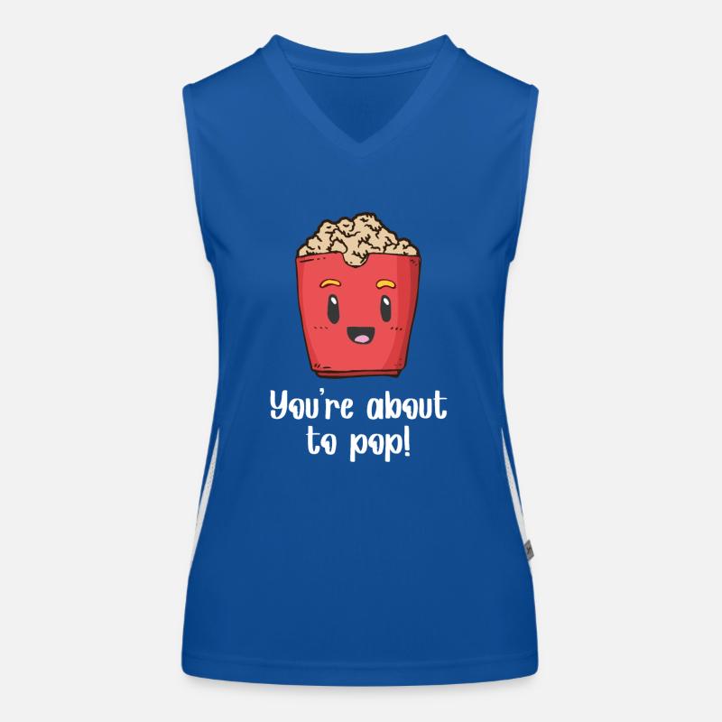 Drôle de cadeau de pop-corn que vous êtes sur le point d’éclater Débardeur respirant contrasté Femme