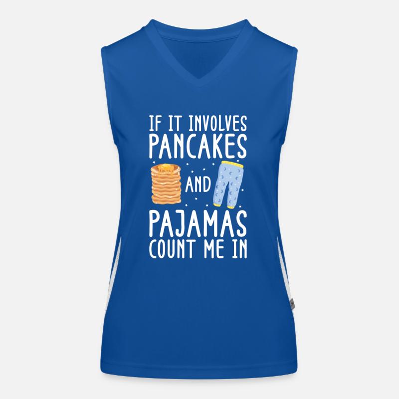 Pancake Lover Kids If It Involves Women's Functional Contrast Tank Top