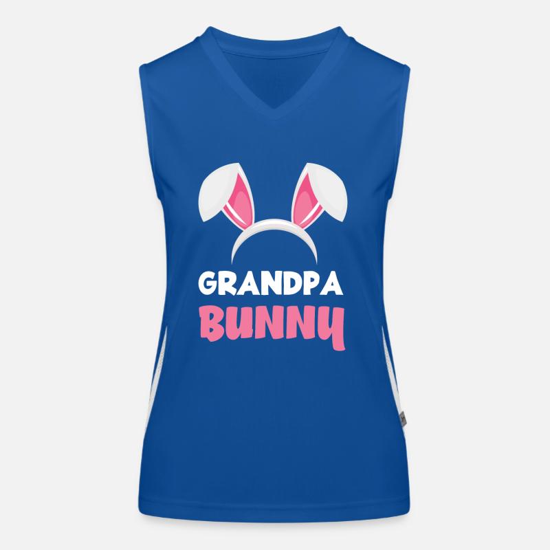 Grandpa Bunny Easter Bunny Ears Easter Women's Functional Contrast Tank Top