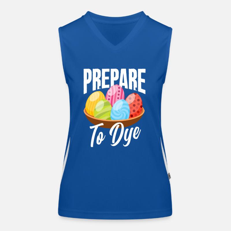 Easter Eggs Coloring Easter Pun Women's Functional Contrast Tank Top