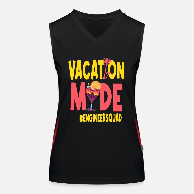 Engineer Vacation Vacy Mode Engineersquad Women's Functional Contrast Tank Top