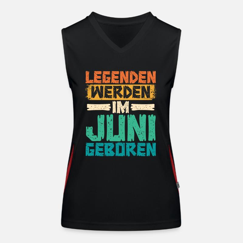 Legenden Werden Im Juni Geboren Funktionelles Kontrast-Tank Top für Frauen