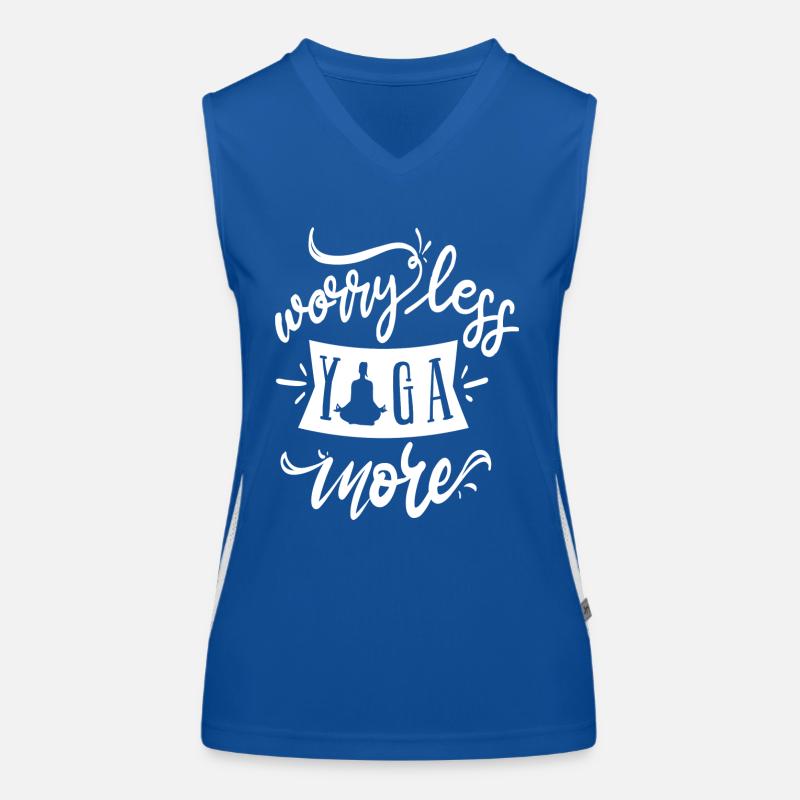Worry less, Yoga more Women's Functional Contrast Tank Top