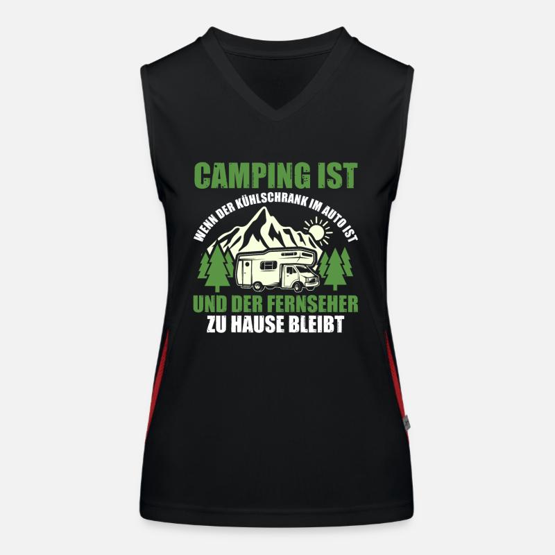 Camper Wohnwagen Wohnmobil Campen Camping Funktionelles Kontrast-Tank Top für Frauen