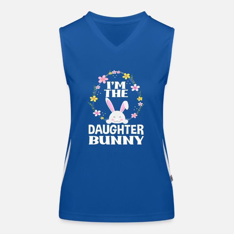 Ich Bin Tochter Osterhase Blumenkranz Ostern Funktionelles Kontrast-Tank Top für Frauen