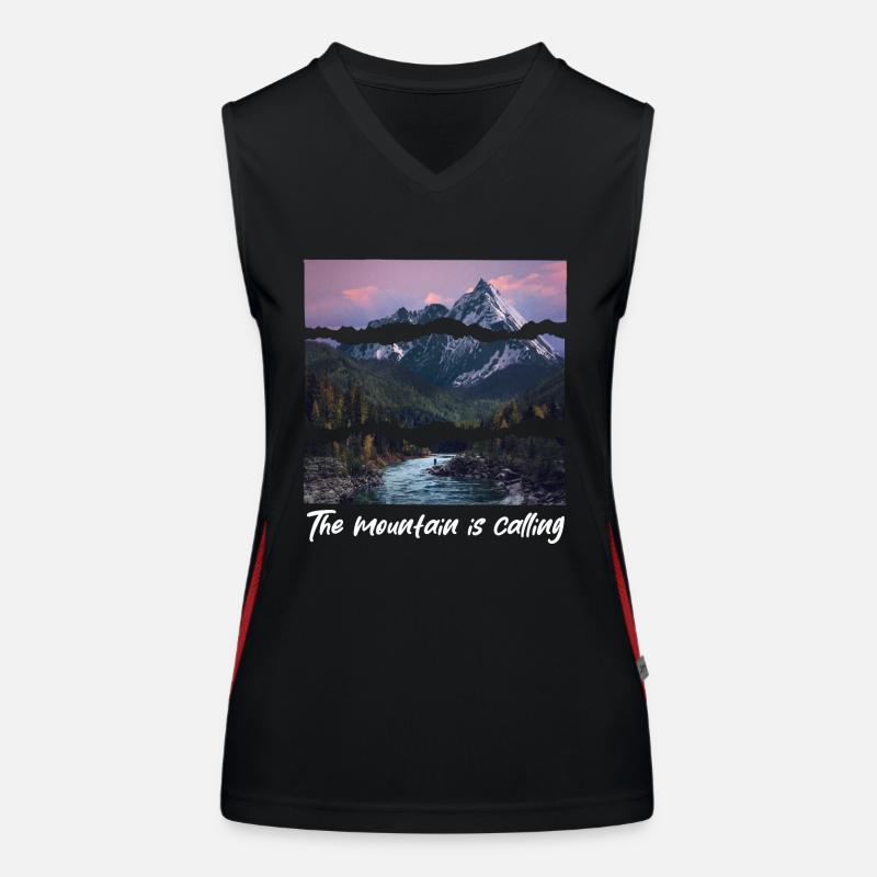 the mountain is calling Women's Functional Contrast Tank Top