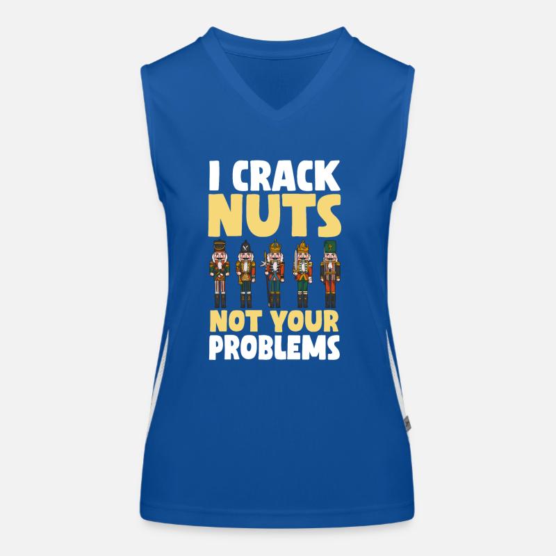 Nussknacker Spruch Funktionelles Kontrast-Tank Top für Frauen
