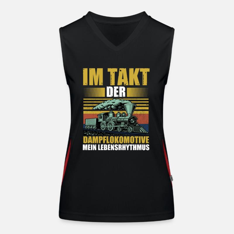 Chemin de fer miniature Train miniature Train Chemin de fer Chemin de fer Chemin de fer Train miniature Train modèle T Débardeur respirant contrasté Femme