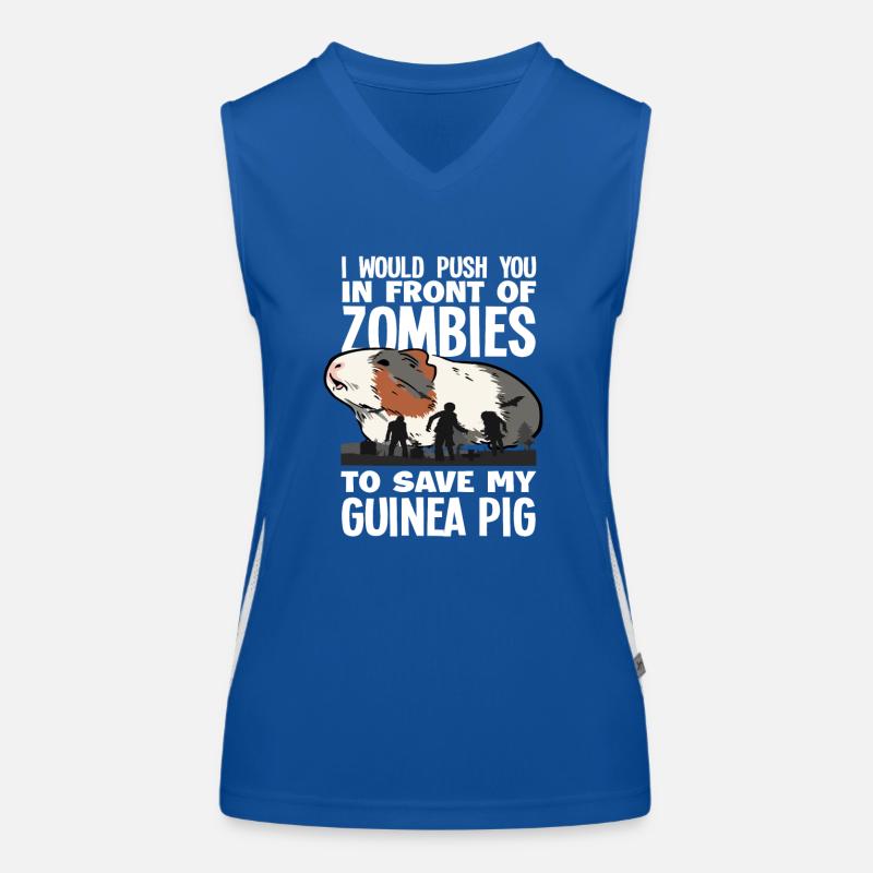 Cochon d’Inde Zombies Débardeur respirant contrasté Femme