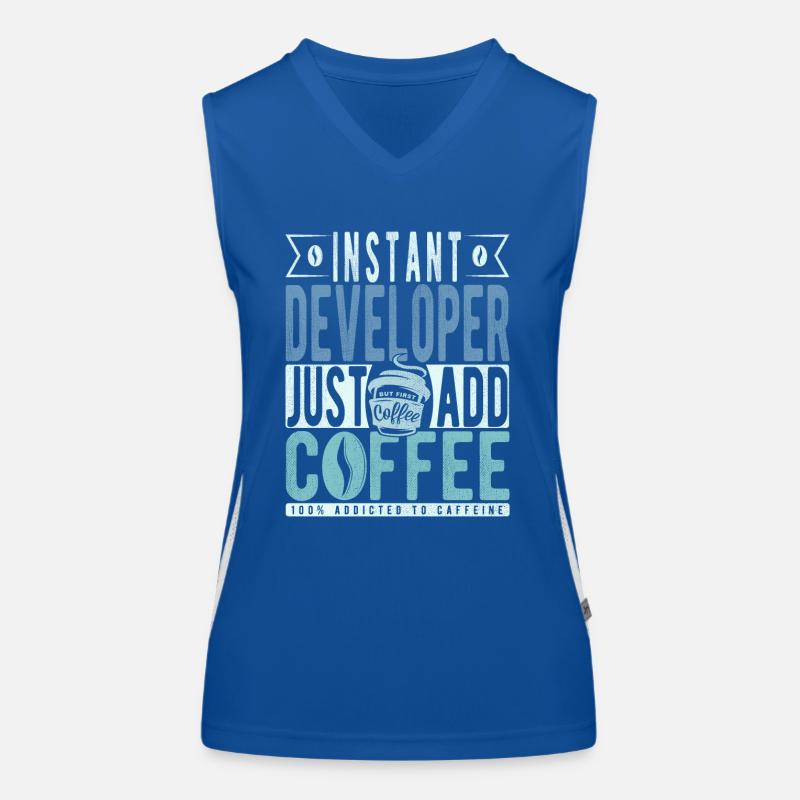 Instant Developer Just Add Coffee Women's Functional Contrast Tank Top