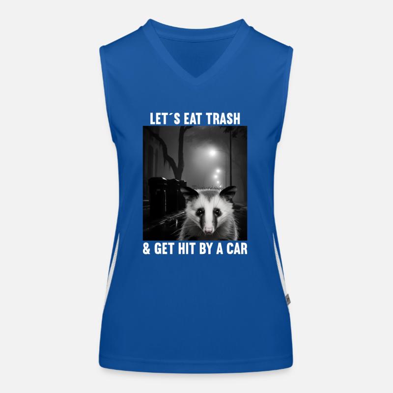 Lets eat Trash and get hit by a Car Opossum Possum Women's Functional Contrast Tank Top