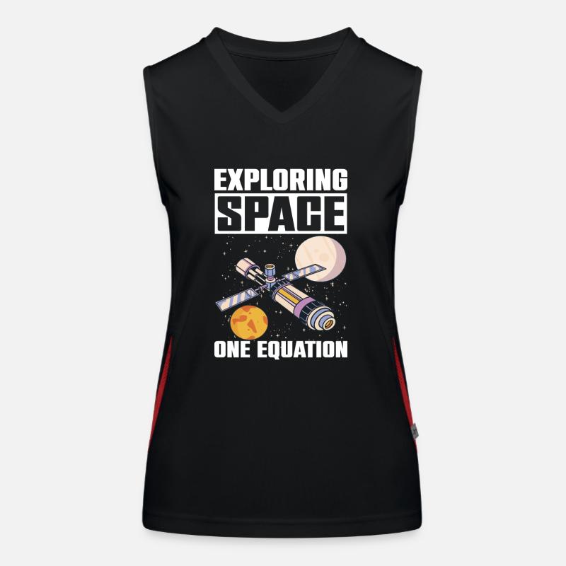 Aerospace Engineer Saying Exploring Space Equation Women's Functional Contrast Tank Top