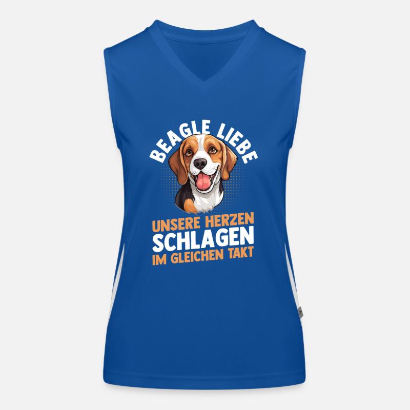 Hund Beagle Funktionelles Kontrast-Tank Top für Frauen