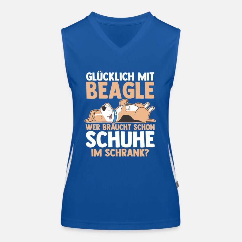 Dog Beagle Women's Functional Contrast Tank Top