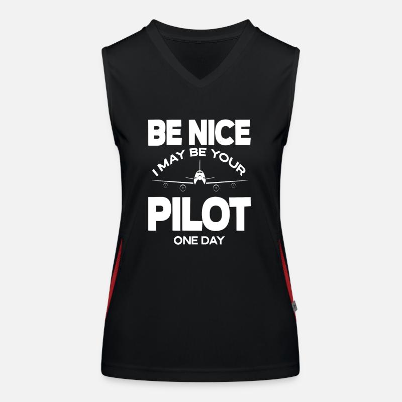 Pilot Pilot Quote Gift Women's Functional Contrast Tank Top
