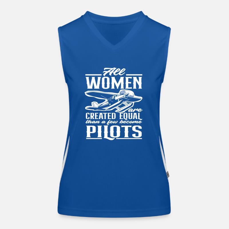Pilotin Frau Beruf Pilot Funktionelles Kontrast-Tank Top für Frauen