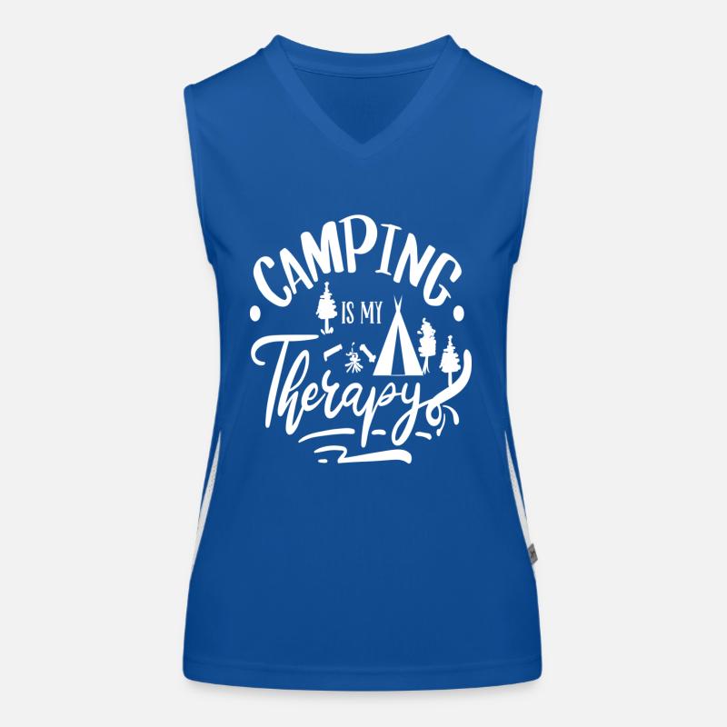 Camping is my Therapy Women's Functional Contrast Tank Top