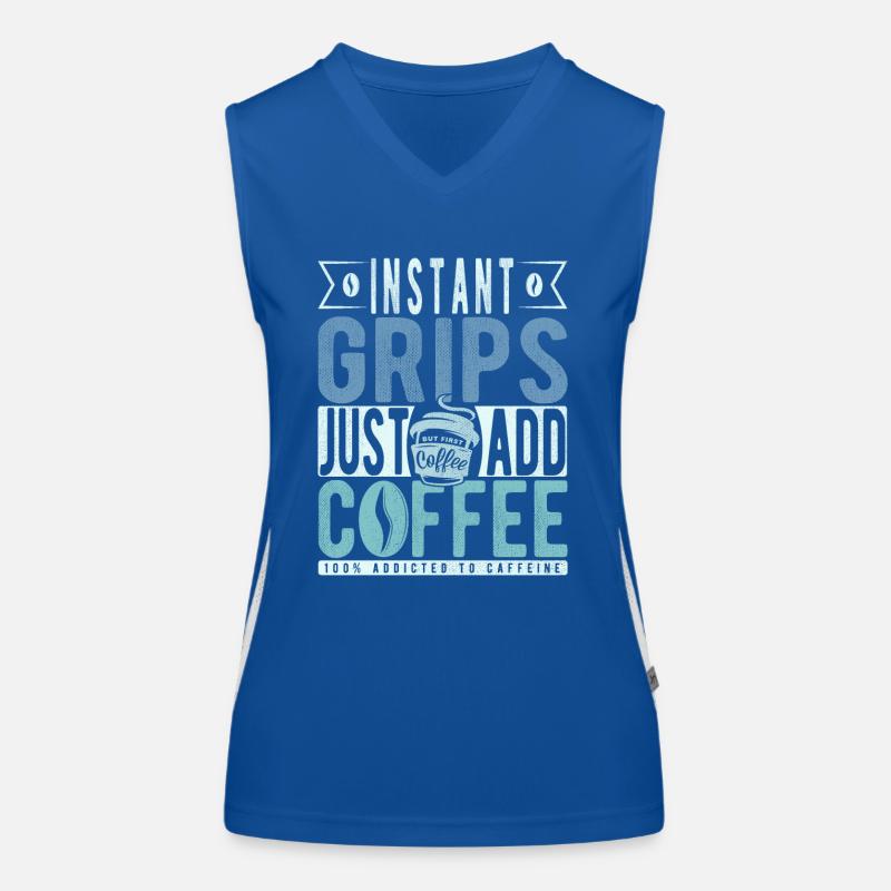 Les poignées instantanées ajoutent simplement du café Débardeur respirant contrasté Femme