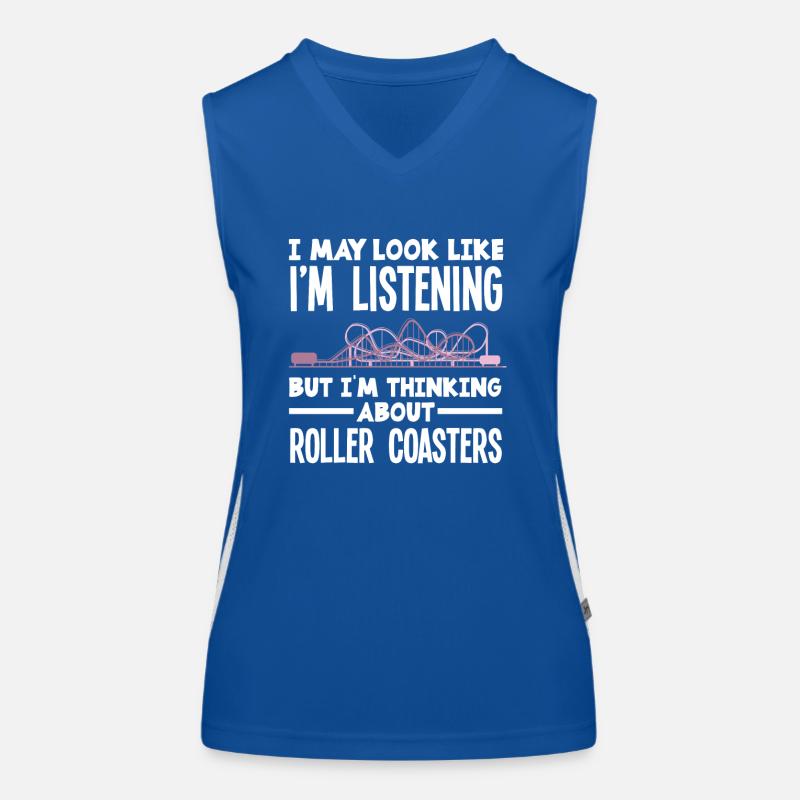 Achterbahn Geschenk Looping Freizeitpark Funktionelles Kontrast-Tank Top für Frauen
