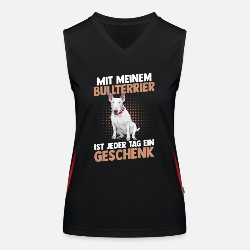 Hund Bullterrier Funktionelles Kontrast-Tank Top für Frauen