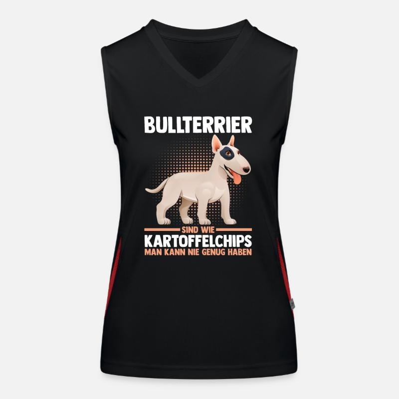 Hund Bullterrier Funktionelles Kontrast-Tank Top für Frauen