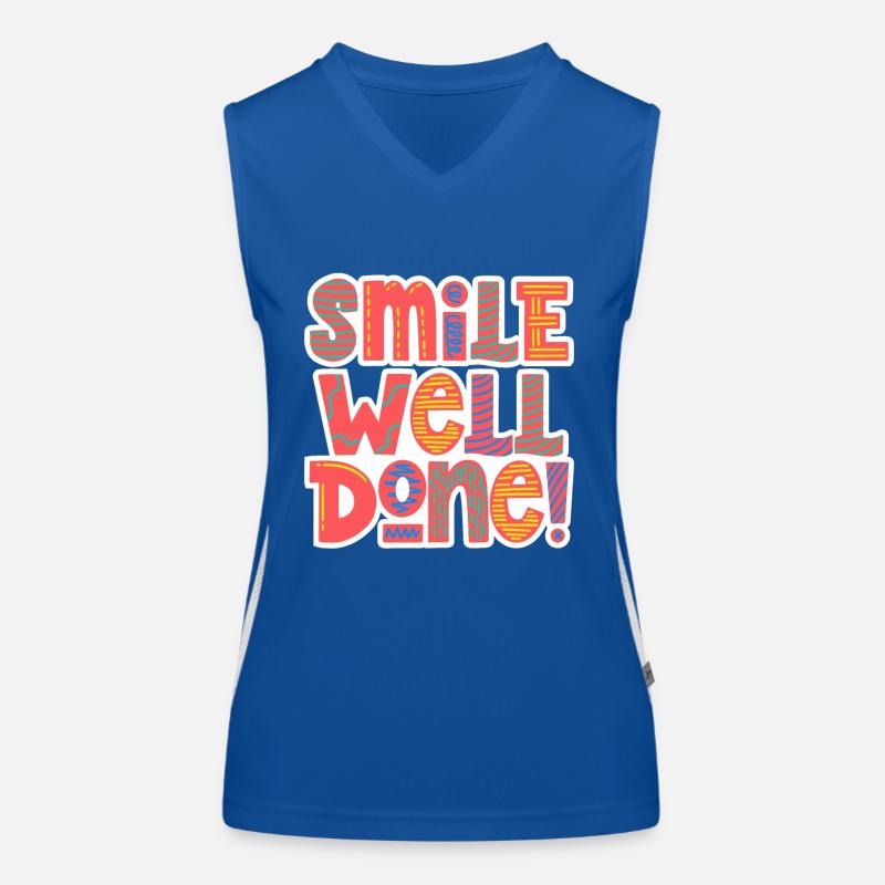 Lächeln Sie gut gemacht! Funktionelles Kontrast-Tank Top für Frauen