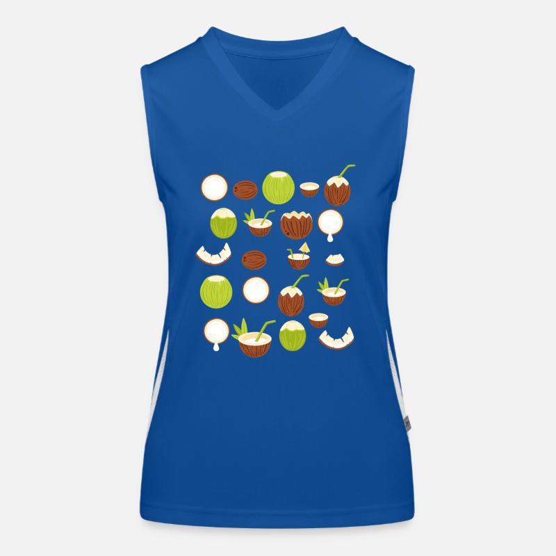 Retro Coconut Design Women's Functional Contrast Tank Top