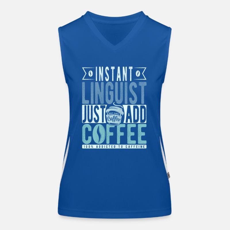 Instant Linguist Il suffit d’ajouter du café Débardeur respirant contrasté Femme