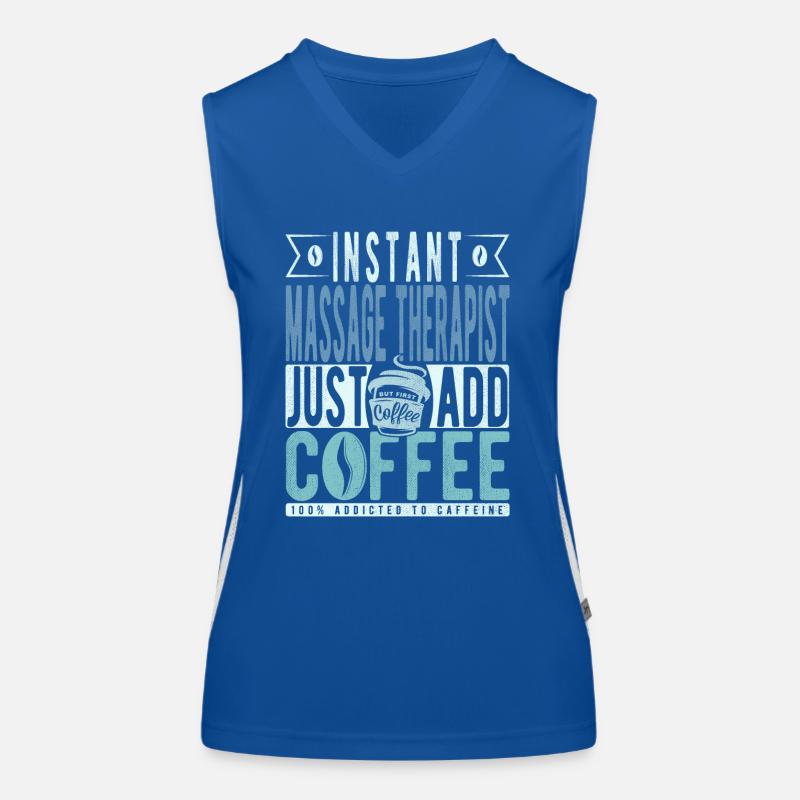 Instant-Massagetherapeut fügen Sie einfach Kaffee hinzu Funktionelles Kontrast-Tank Top für Frauen