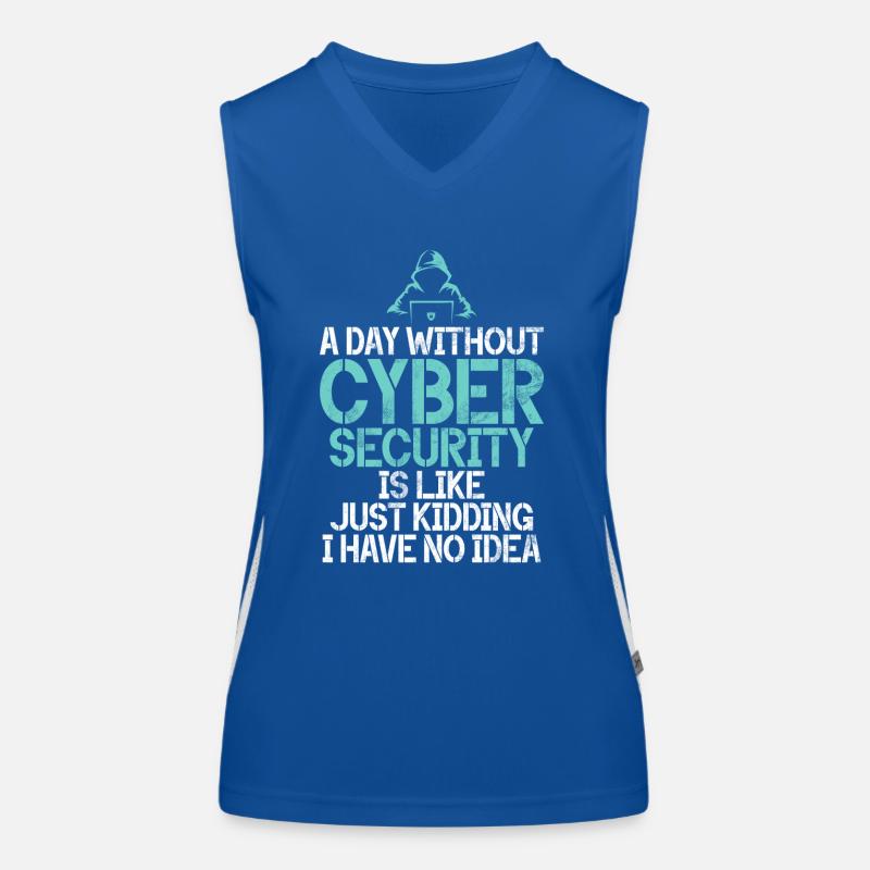 Cyber security hacker hacking Women's Functional Contrast Tank Top
