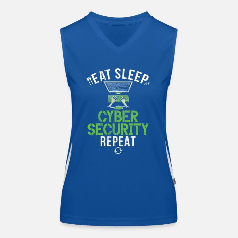 Cyber-sicherheits-hacker-hacking Funktionelles Kontrast-Tank Top für Frauen