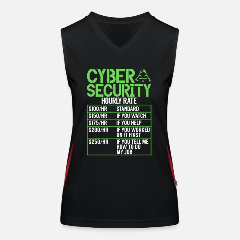 Cyber-sicherheits-hacker-hacking Funktionelles Kontrast-Tank Top für Frauen
