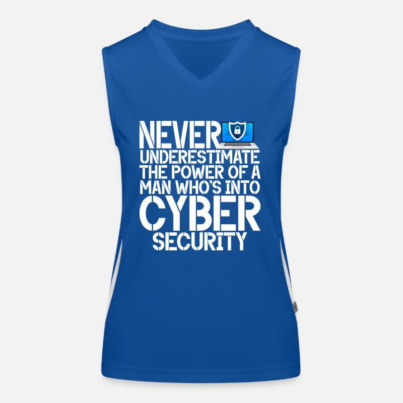 Cyber security hacker hacking Women's Functional Contrast Tank Top