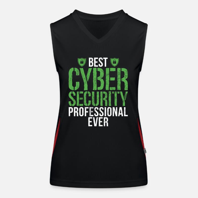 Cyber security hacker hacking Women's Functional Contrast Tank Top