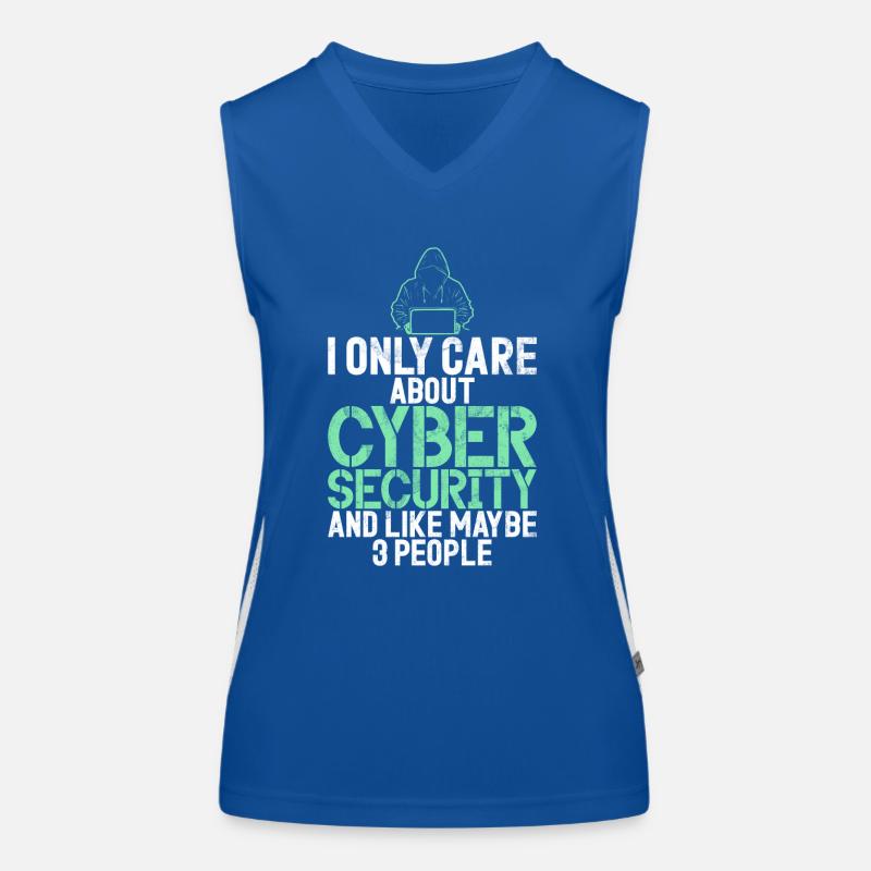 Cyber security hacker hacking Women's Functional Contrast Tank Top