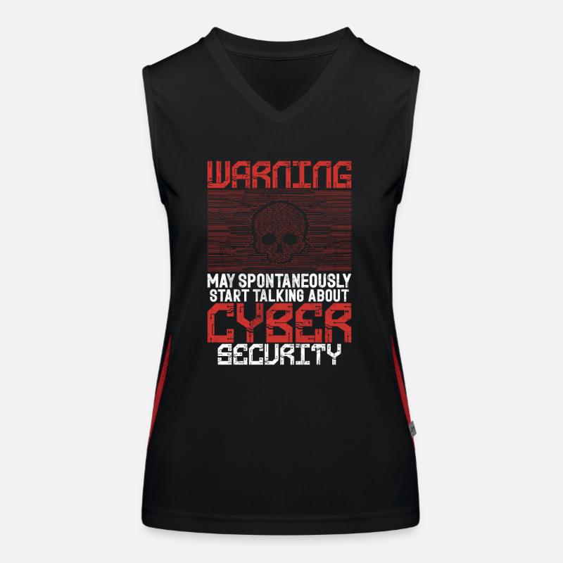 Cyber security hacker hacking Women's Functional Contrast Tank Top