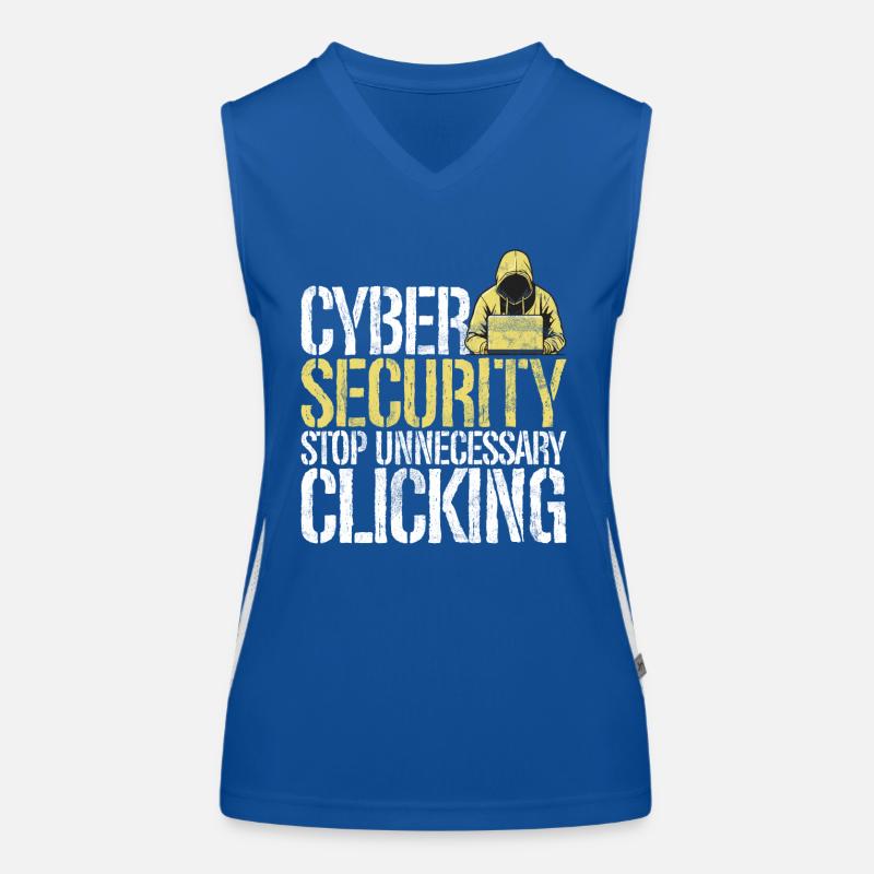 Cyber security hacker hacking Women's Functional Contrast Tank Top