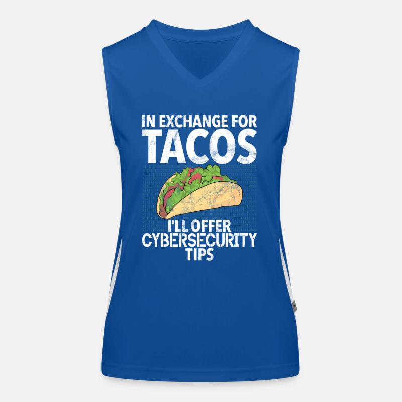 Cyber security hacker hacking Women's Functional Contrast Tank Top