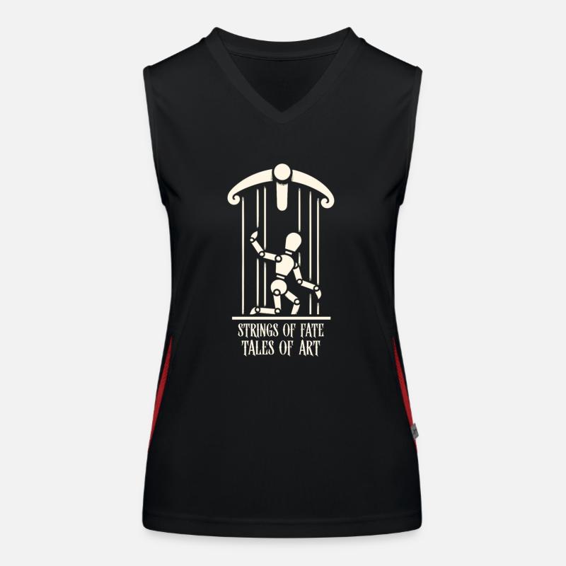 Puppet Mastery Shadow Play ventriloquist gift Women's Functional Contrast Tank Top