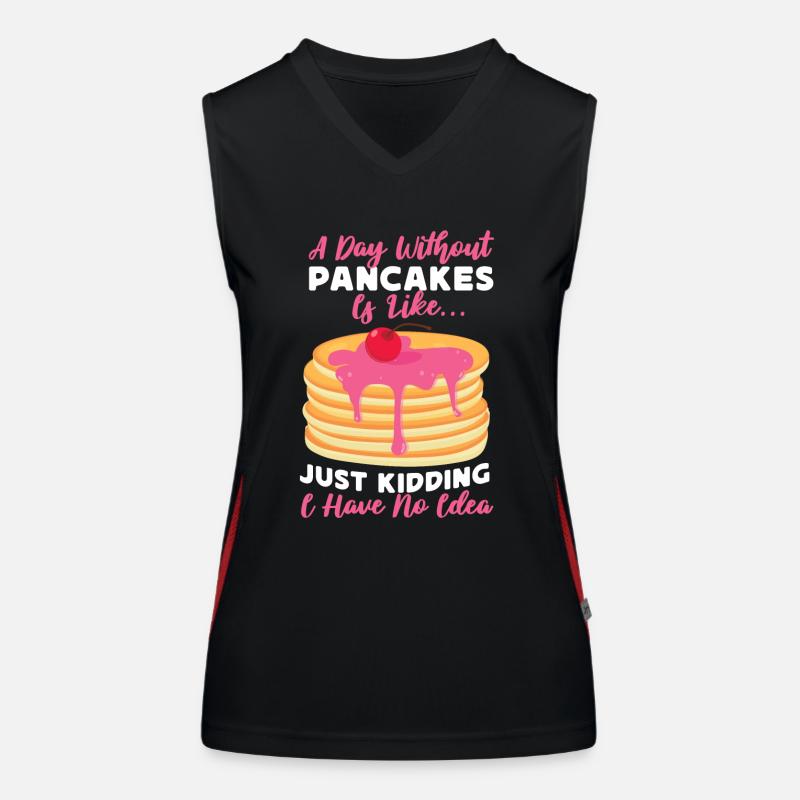 Pancake Lover Kids A Day Without Women's Functional Contrast Tank Top