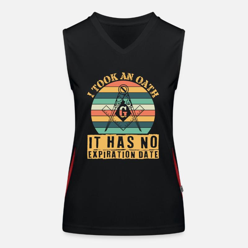 Masonic Angles & Compasses FREEMASON Prince Hall Women's Functional Contrast Tank Top
