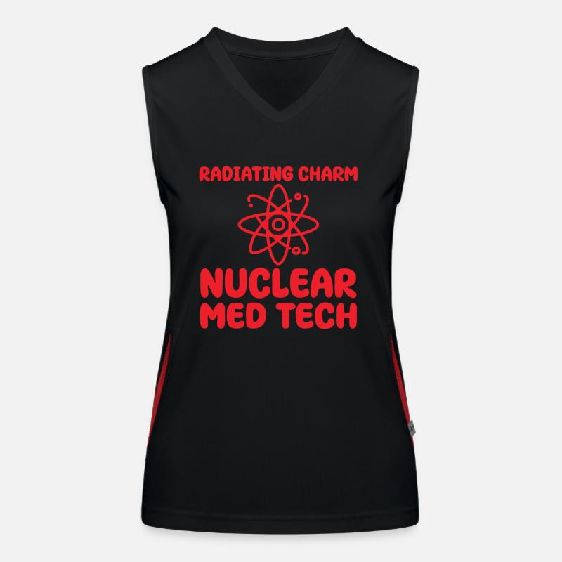 Nuklearmedizinischer Technologe Humor Funktionelles Kontrast-Tank Top für Frauen
