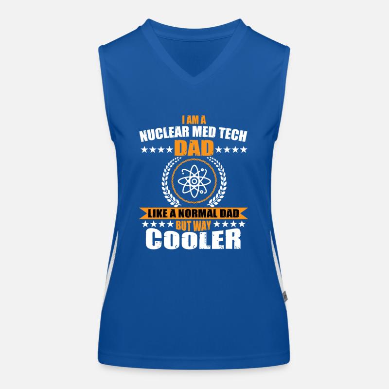 Nuclear Medicine Technologist Dad Women's Functional Contrast Tank Top