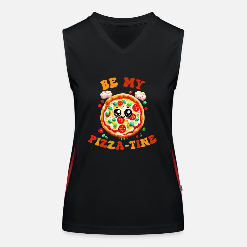 Sois ma pizzaïtine et non mon Valentin Débardeur respirant contrasté Femme