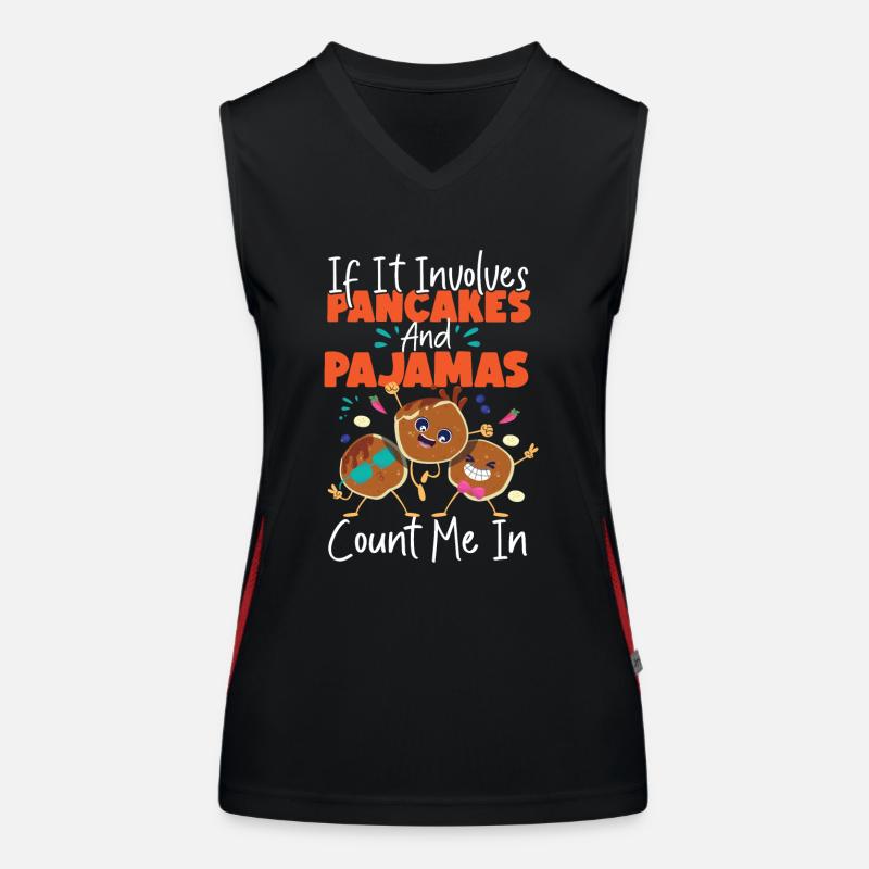 Pancake Lover Kids If It Involves Women's Functional Contrast Tank Top