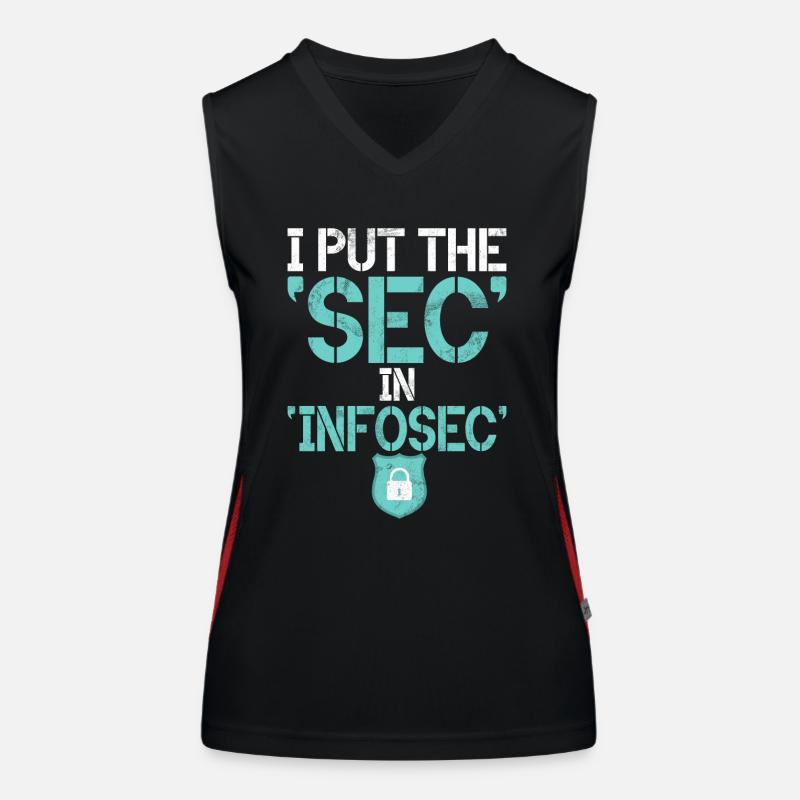 Cyber security hacker hacking Women's Functional Contrast Tank Top