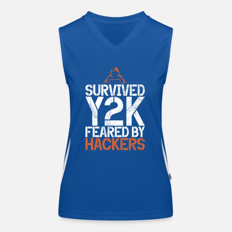 Cyber security hacker hacking Women's Functional Contrast Tank Top