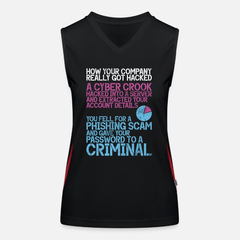 Cyber-sicherheits-hacker-hacking Funktionelles Kontrast-Tank Top für Frauen
