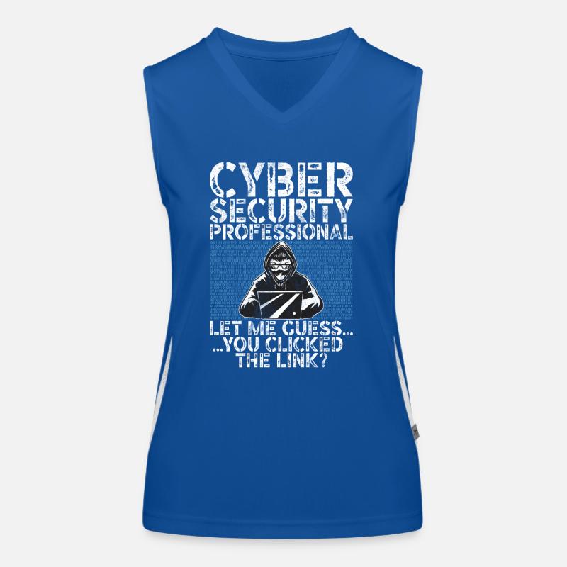 Cyber security hacker hacking Women's Functional Contrast Tank Top