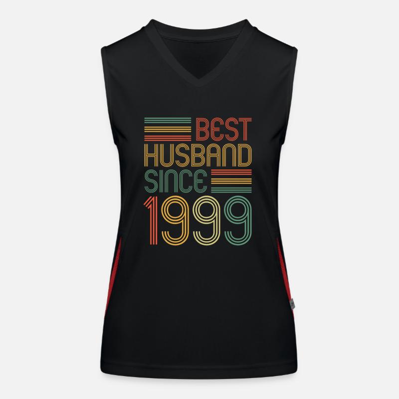 Best husband since 1999 25th wedding anniversary Women's Functional Contrast Tank Top